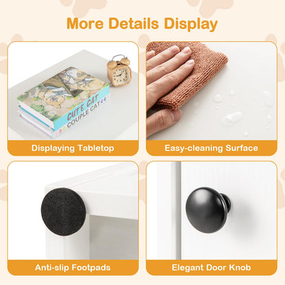 Wooden Kitty Hidden Washroom Litter Cabinet with Ventilated Hole