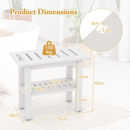 Waterproof HDPE Shower Bench Bath Stool for Inside Shower