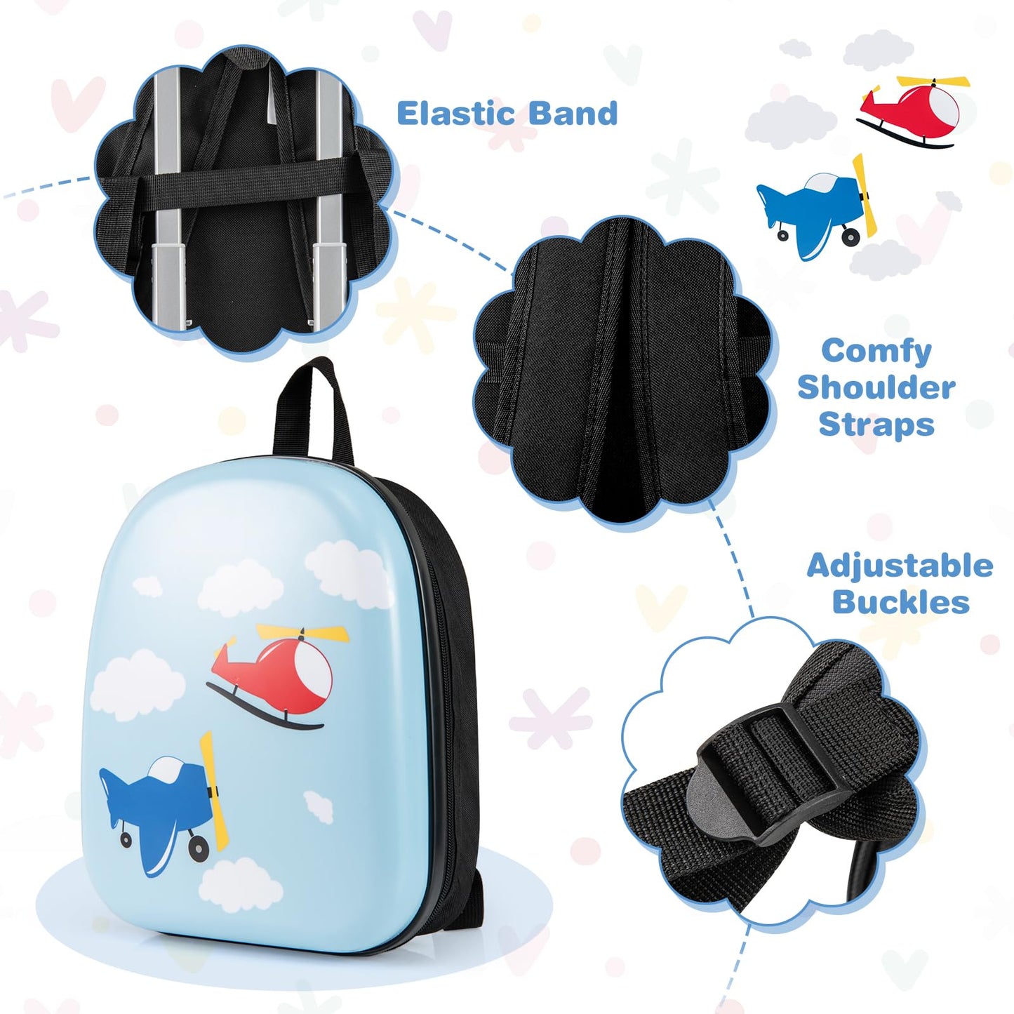 2 Pieces Kid Luggage Set with 4 Spinner Wheels and Telescopic Handle