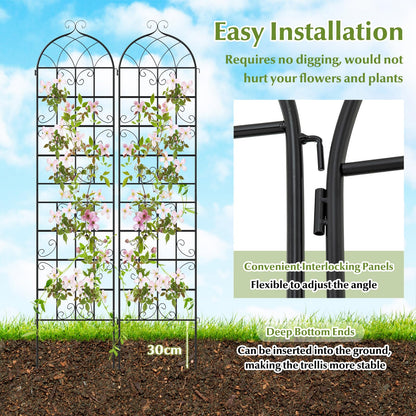 Metal Trellis for Climbing Plants Rose Vines Tomato