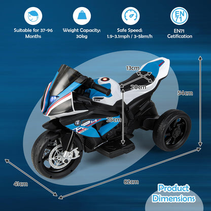 12V Kids Motorcycle Ride-On Toy with Music and Headlight