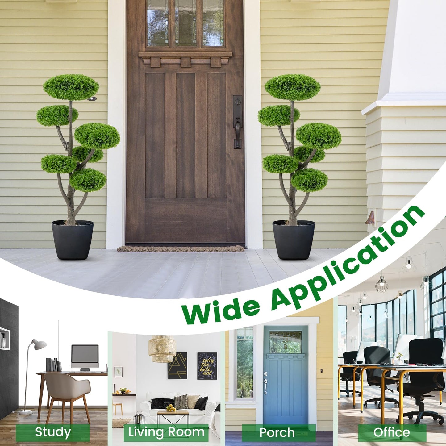 Artificial Cypress Topiary Ball Tree for Home Office