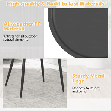 Giantex 3 Piece Patio Bistro Set, Garden Furniture Set with PP Seat and Tabletop