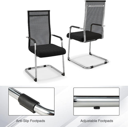 Meeting Office Chairs Set of 2/4, Mesh Reception Desk Chairs