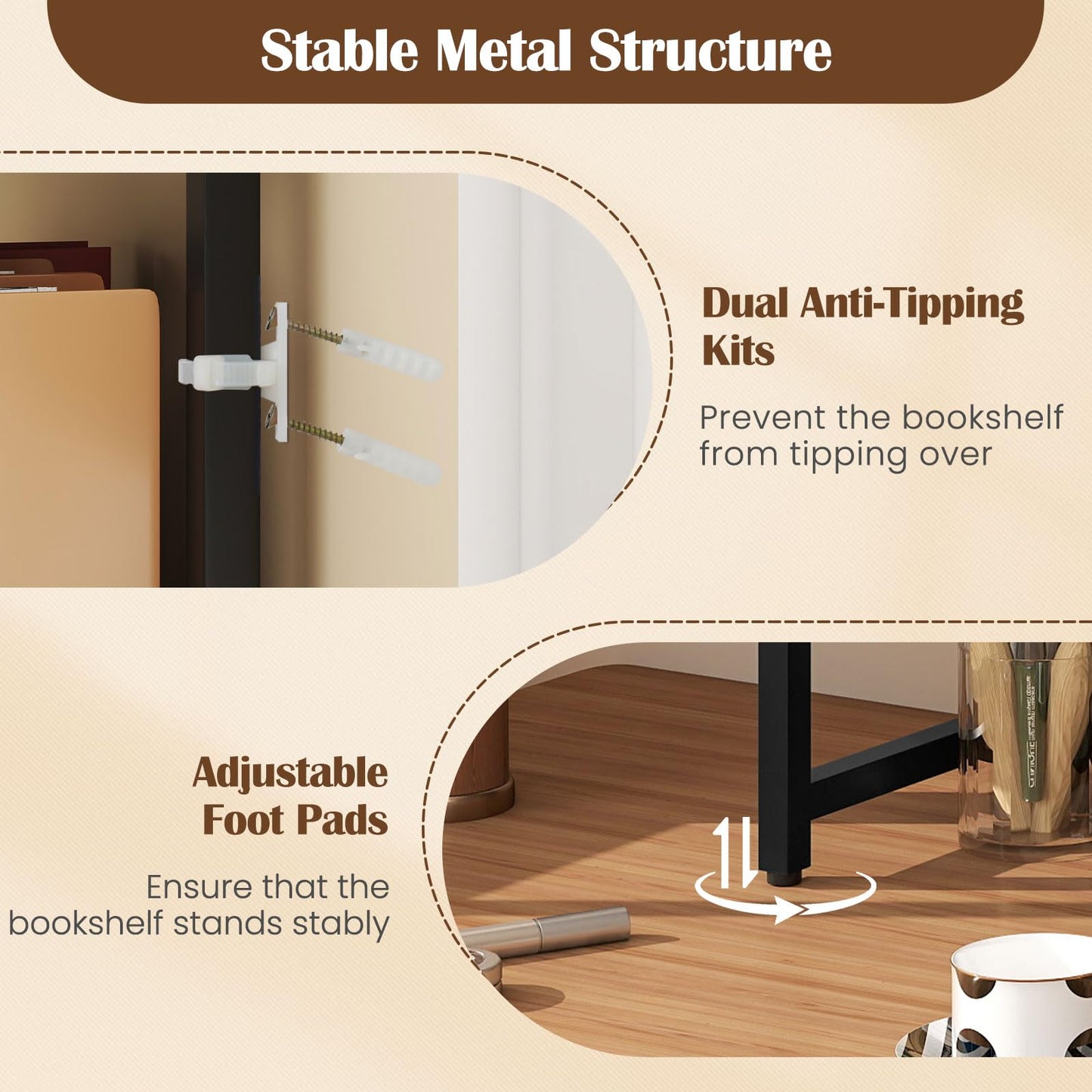 Multipurpose 2-Tier Desk Hutch with Pegboard for Home Office