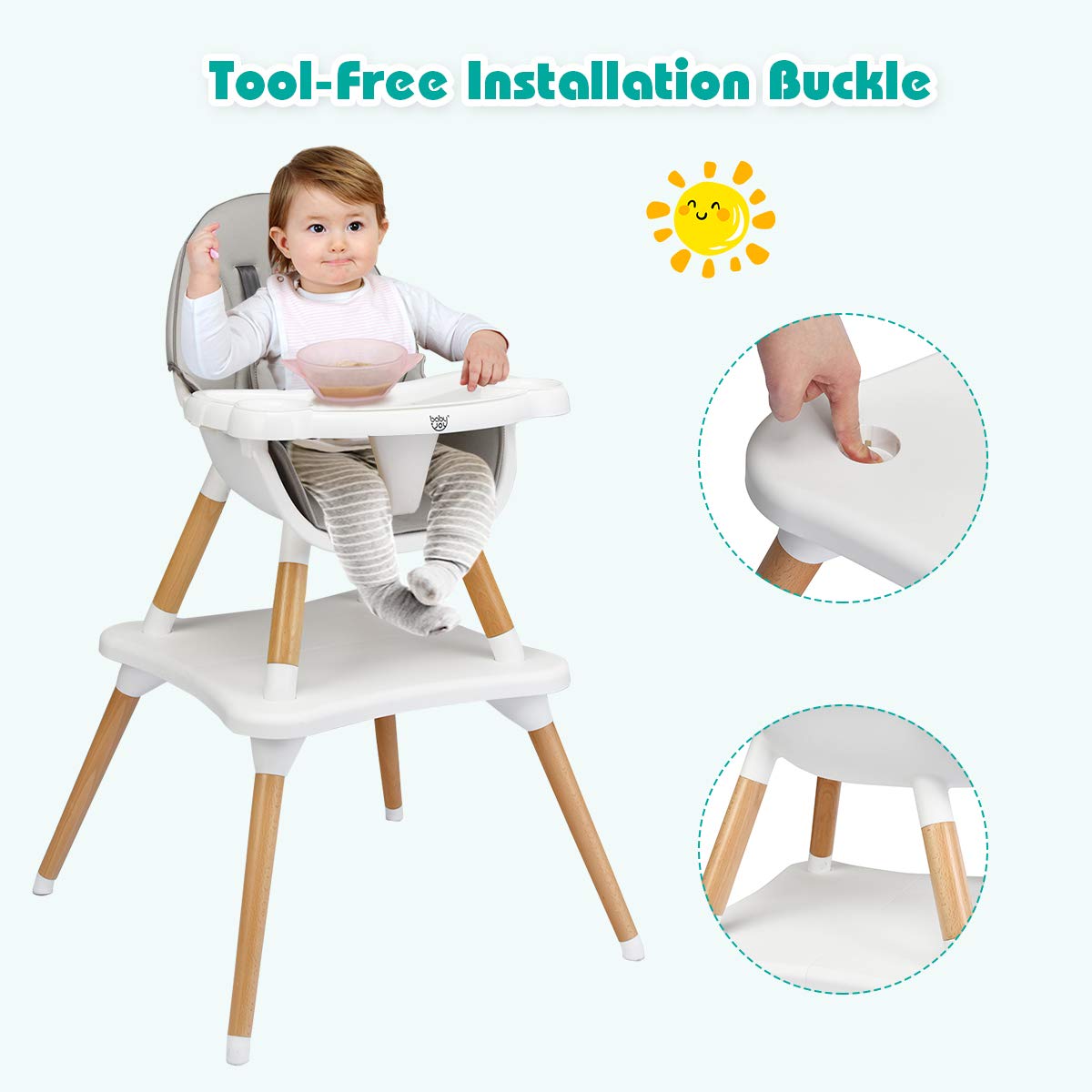 4 in 1 Convertible High Chair