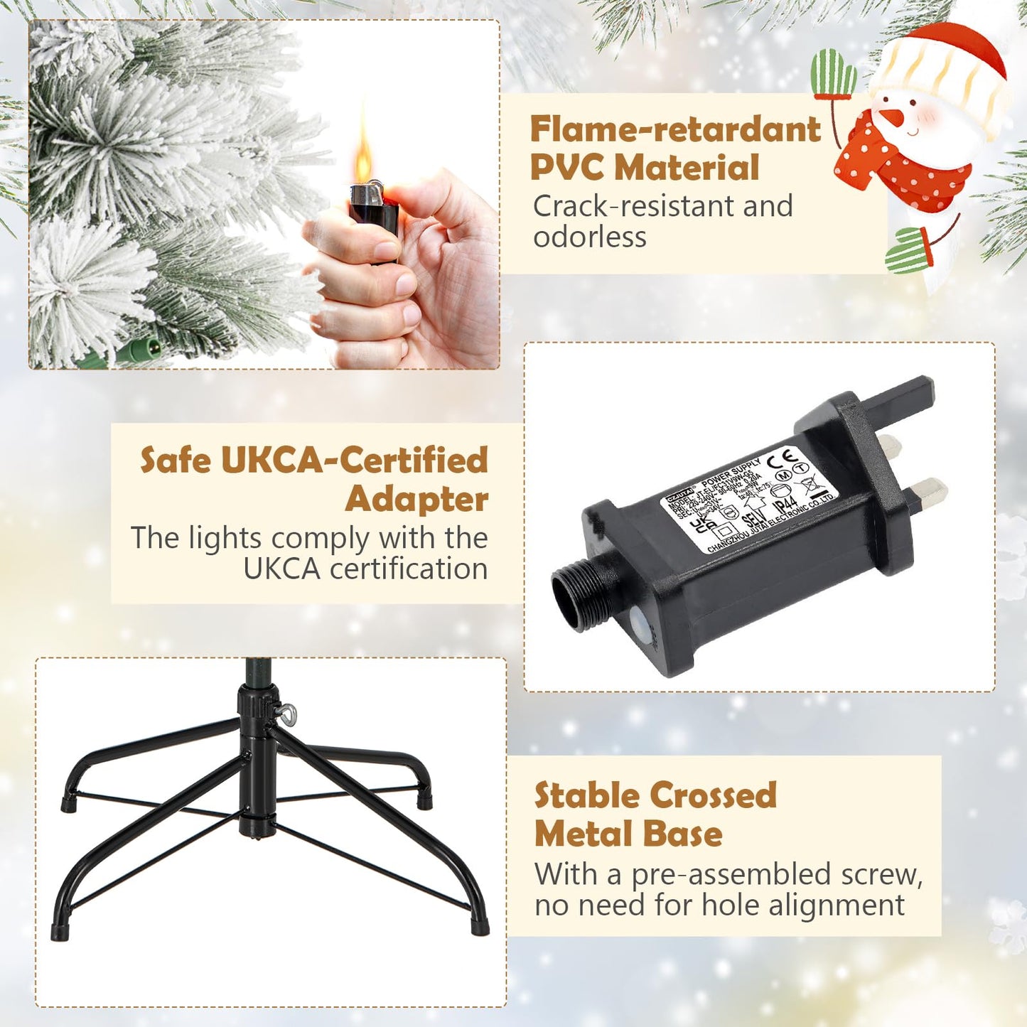 Pop up Artificial Christmas Tree with PVC Tips and Pine Needles