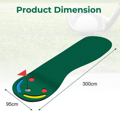 Golf Putting Green Set with 3 Putting Cups 1 Flag and Golf Hole Covers