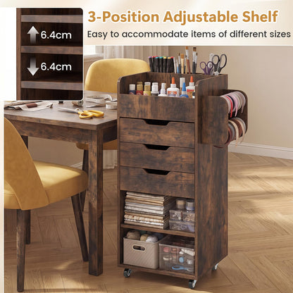 3 Drawers Mobile File Cabinet, Lateral Storage Chest