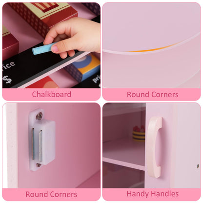 Kids Wooden Grocery Store Supermarket Play Toy Set