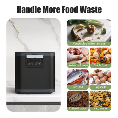 4L Electric Composter with Lid and Auto-Cleaning for Kitchen