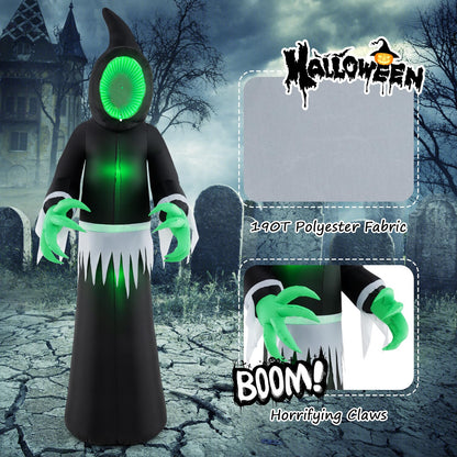 240CM Giant Blow up Ghost with Infinity Mirror Light and LED Lights