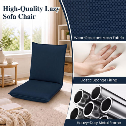 Folding Sofa Chair Bed, 6-Position Adjustable Floor Chair