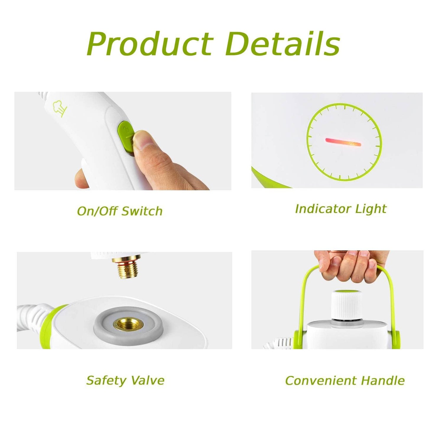 GiantexUK Handheld Steam Cleaner, 1000W Multipurpose Pressurized Cleaner with 10 Accessories