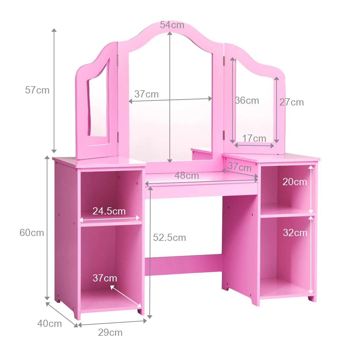 Kids Dressing Table and Chair Set
