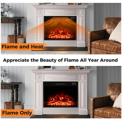 23” Electric Fireplace 750W/1500W Fireplace Insert