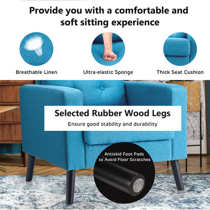 Modern Upholstered Accent Sofa Chair for Living Room