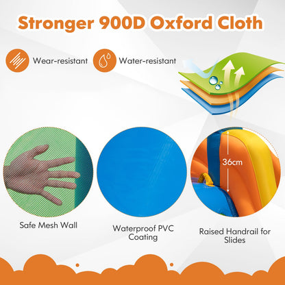 Inflatable Outdoor Water Park for Kids with Climbing Wall