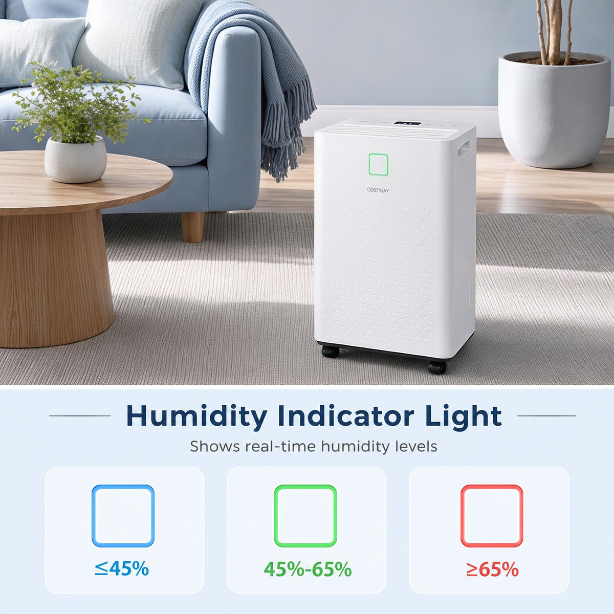 10L/Day Dehumidifier and Electric Dehumidifier with 3 Modes