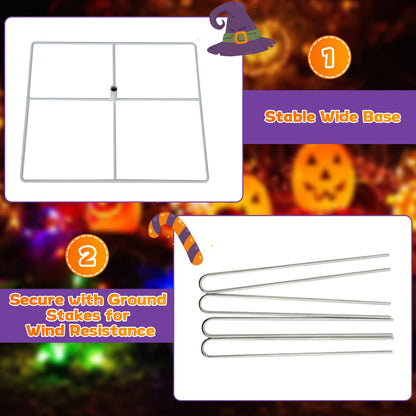 3.4 Ft Light up Stacked Pumpkins Halloween Decorations for Porch and Party