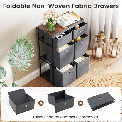 Chest of 6/9 Drawers Home Metal Frame Storage Organizer Unit