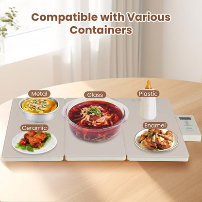 Electric Food Warming Tray Tray with Adjustable Temperature Control