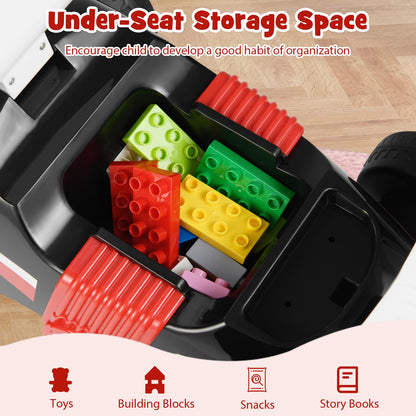 Kids Ride On Car Sliding Toy with Music and Cool Rear Wings