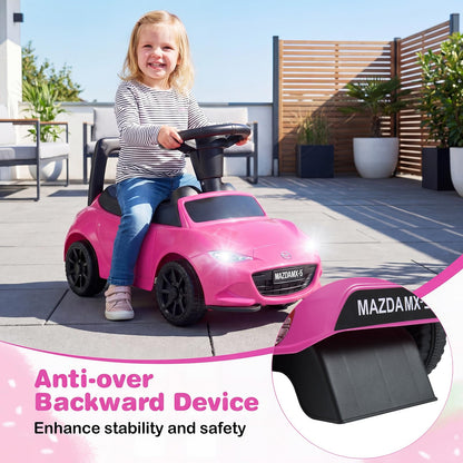 Kids Ride On Sliding Toy Mazda Licensed with Under-Seat Storage for Toddlers