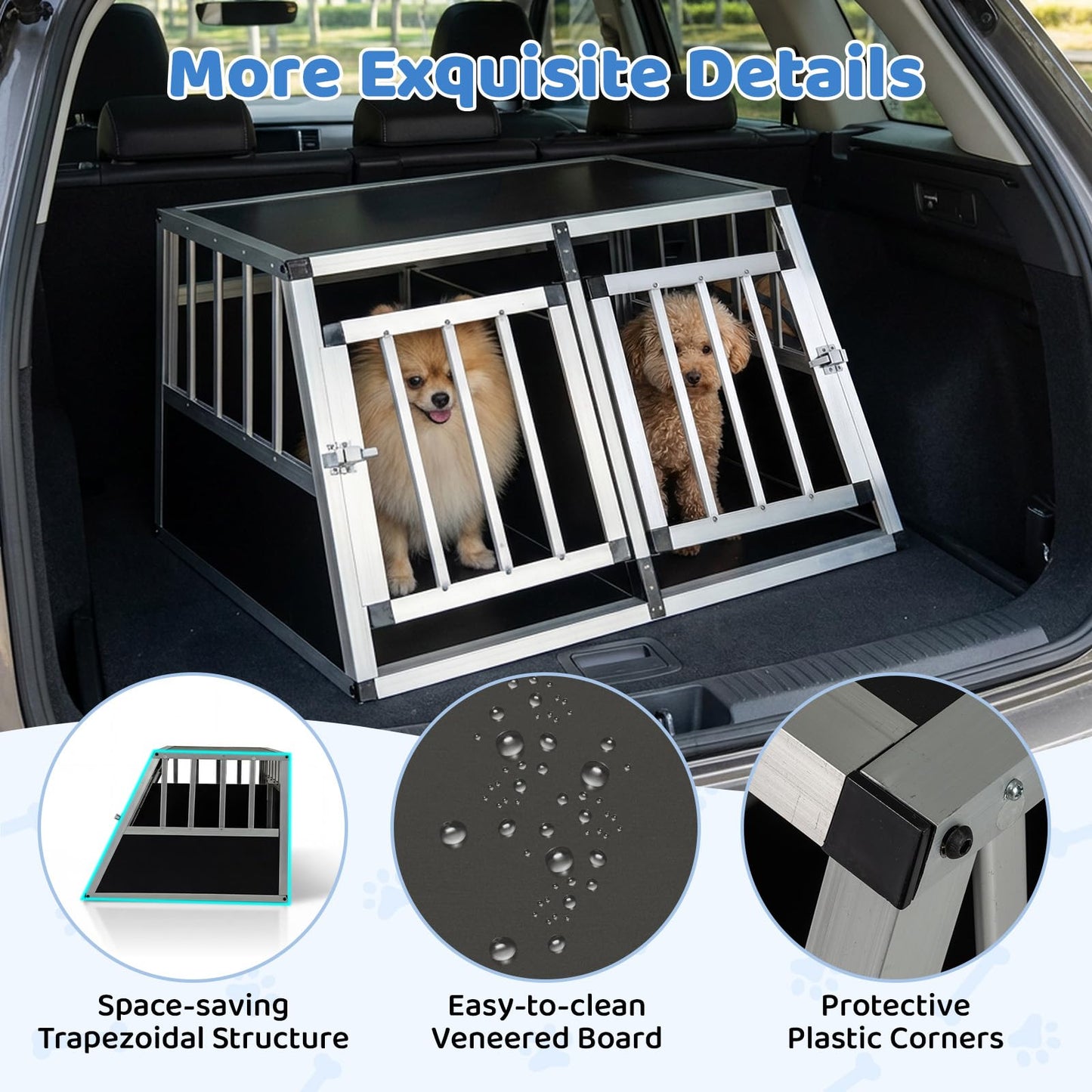 Aluminum Dog Transport Box with Lockable Door