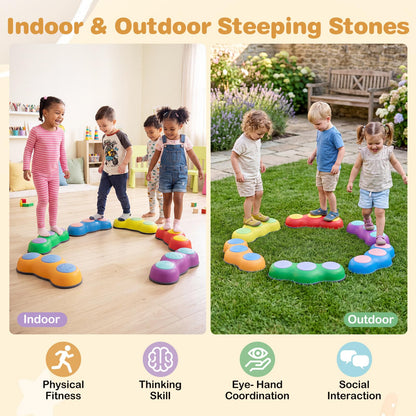 Kids Stepping Stones, Stackable Balance Blocks