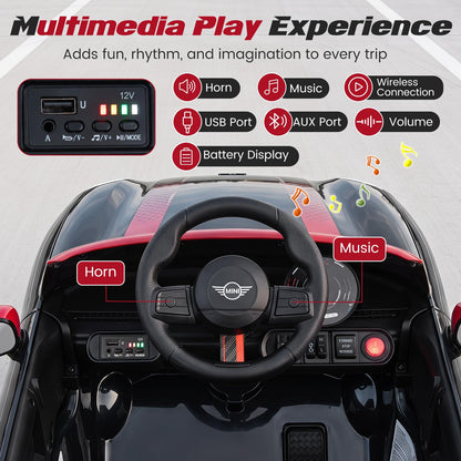 12V Kids Ride on Car with Remote Control, Horn, Music