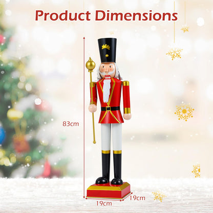 83cm/122cm Christmas Nutcracker, Metal Xmas Nutcracker Figure with High Hat