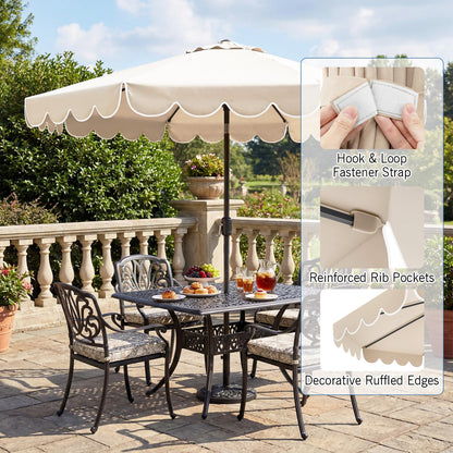3M Garden Parasol, 8 Ribs Heavy-Duty Sun Shade Canopy