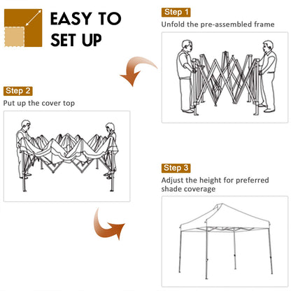 3m x 3m Pop Up Canopy Tent Commercial Instant Shelter