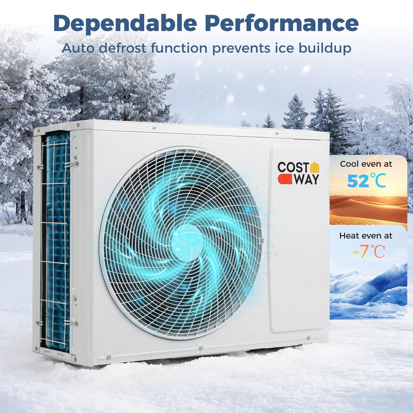 24000 BTU Mini Split AC & Heating System A++ Energy Efficient Inverter AC