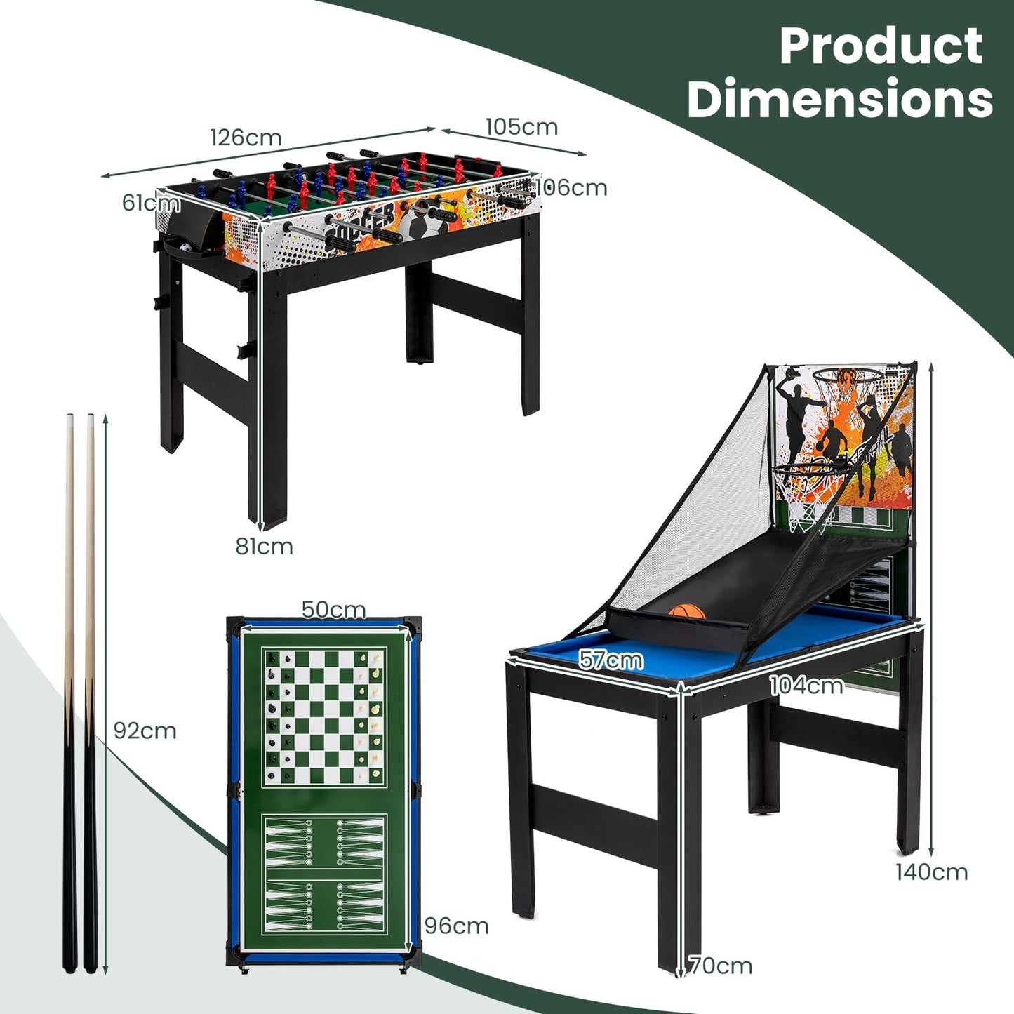 Multi Game Table, Table Top Games