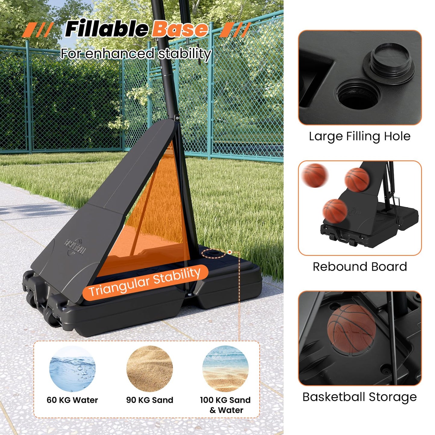 Basketball Hoop, 10FT Basketball Goal System