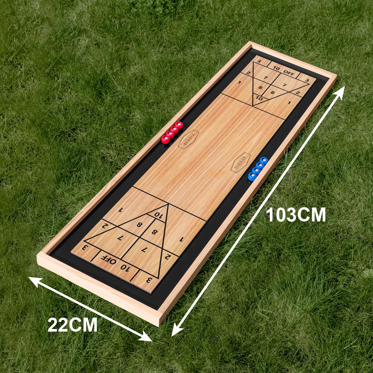 2-In-1 Tabletop Curling Game & Shuffleboard Board Games
