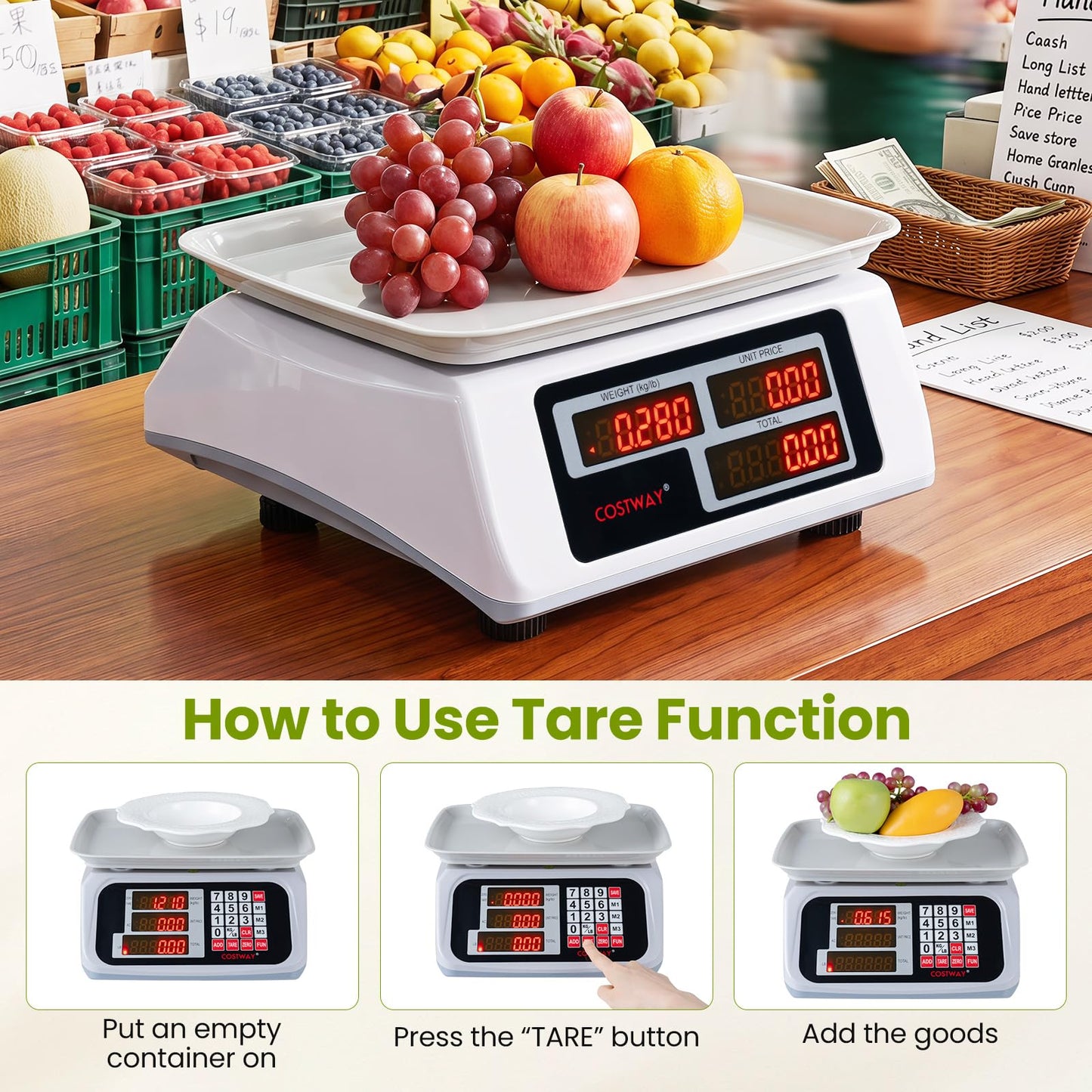 40kg Price Computing Scale with Dual-sided LED Display
