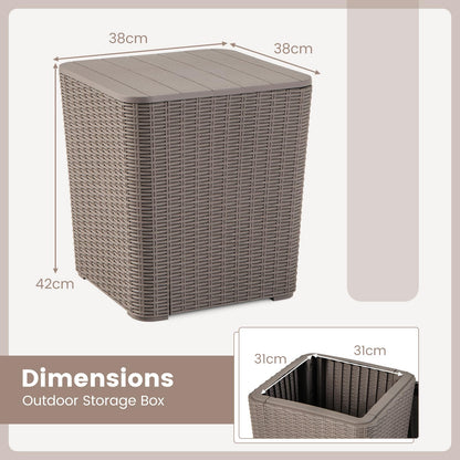 Waterproof Deck Boxes with Removable Sit-on Lid