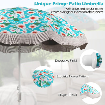 6.5FT UPF50+ Sun Protection Sunshade Shelter with Carrying Bag and Push Button Tilt