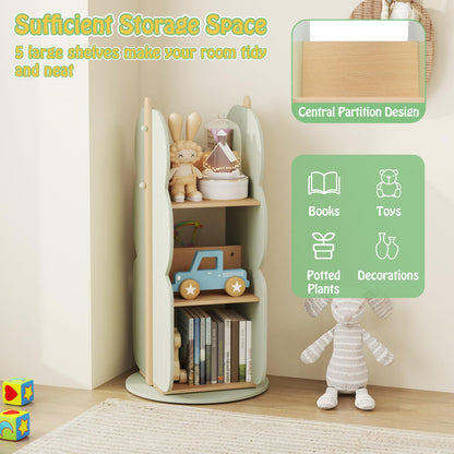 Display Corner Book Shelf with Side Hooks for Small Space