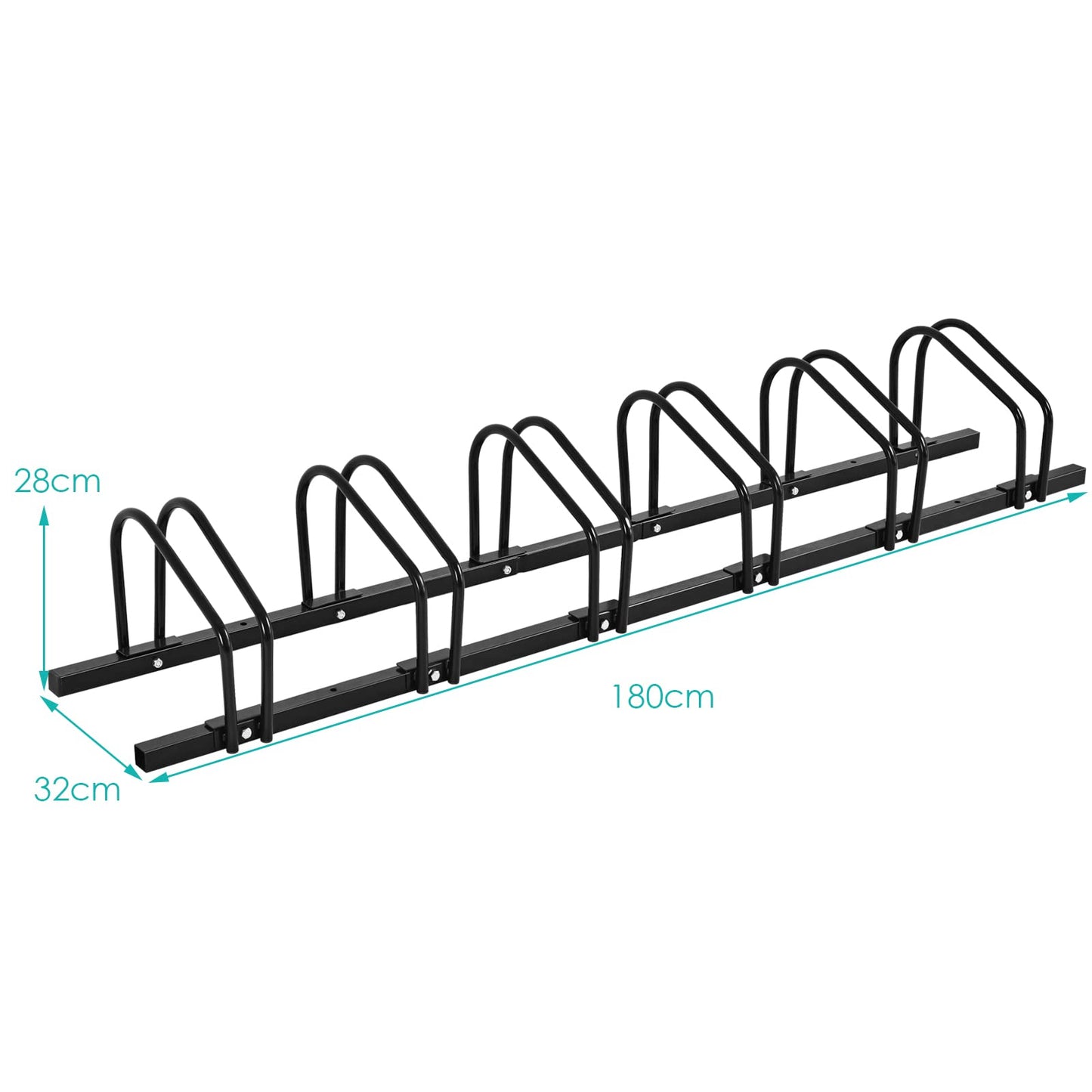 6-Bike Steel Bike Rack for Child BMX Road and Mountain Bikes