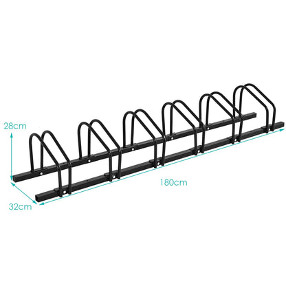 6-Bike Steel Bike Rack for Child BMX Road and Mountain Bikes