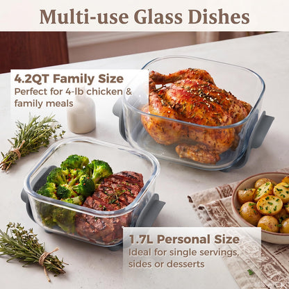GiantexUK Portable Glass Air Fryer, 6-in-1 Healthy Cooking System