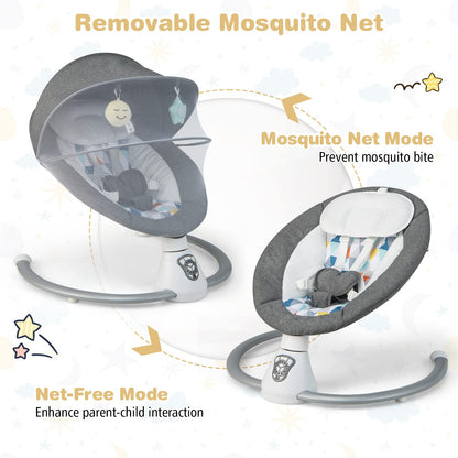 Portable Infants Rocker with Removable Mosquito Net