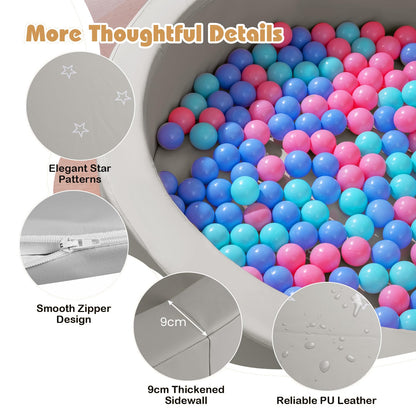 Ball Pit for Toddlers Baby Foam Ball Pit with Ocean Balls Soft Round Kids Ball Pool
