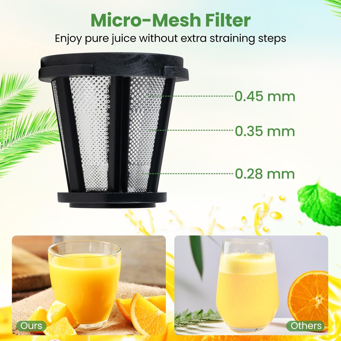 Cold Press Juicer Machine, 7-Stage System, BPA-Free (95% Yield)