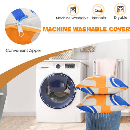 Soft Velvet Covered Decorative Throw Pillow Set of 4