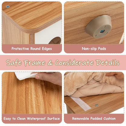 5-Tier Cat Tree Tower with Cando and 2 Padded Plush Perches